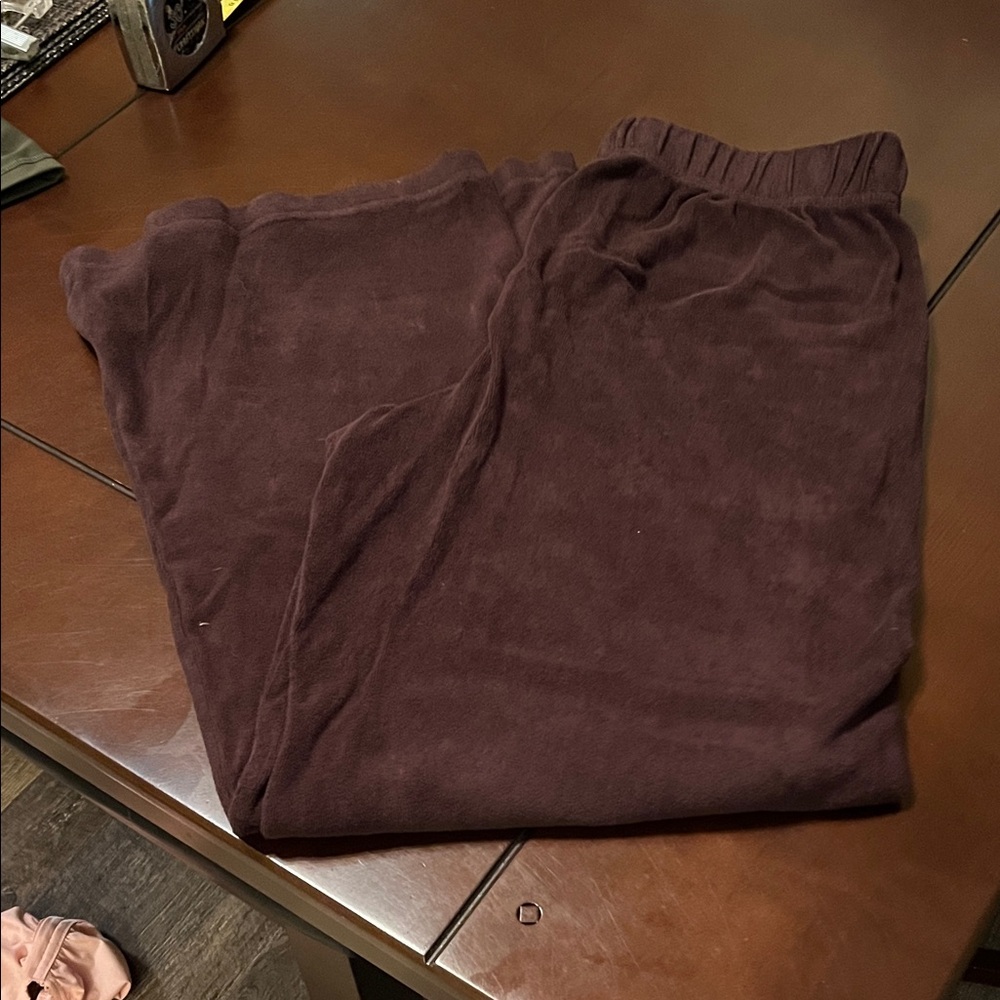Michael Lauren dark brown velour Wide Leg Pants
